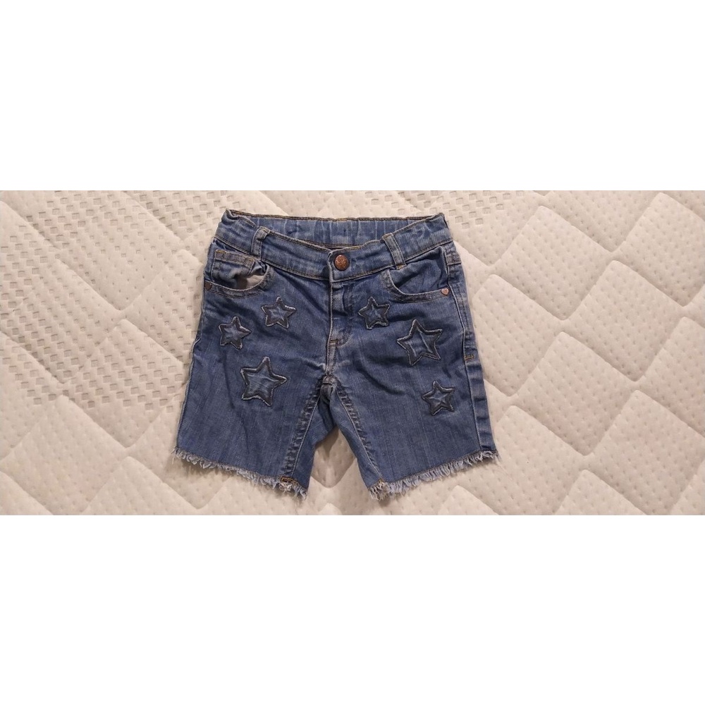 Denim Shorts Girls' Blue Star Applique